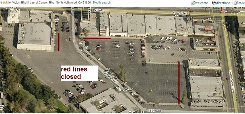 valley plaza closed section red lines
